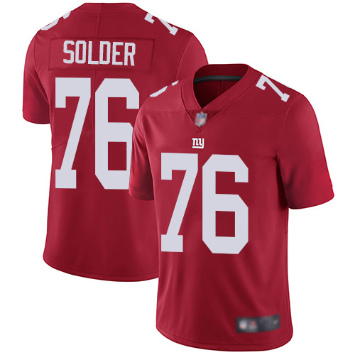 Men New York Giants 76 Nate Solder Red Limited Red Inverted Legend Football NFL Jersey
